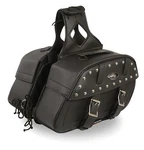 Large Zip-off Pvc Studded Throw Over Rounded Saddle Bag For Harley, Honda Bikes. Fixed Price $129.99.