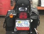 2005 Harley Fx Softail River Road Leather Throwover Saddlebag Left Right Set. Fixed Price $26.54.