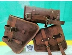 Motorcycle Leather 3 Side Swingarm Saddle Bag For Harley Street Bob Softail. Fixed Price $59.65.