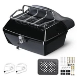 Ahr 48L Universal Motorcycle Tail Box W/ Rack Backrest For Harley Road King. Fixed Price $119.90.