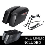 Matte Hard Saddlebag Conversion Bracket Fit For Harley Softail Custom 1984-2017. Fixed Price $239.99.