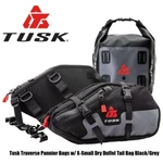 Tusk Traverse Pannier Bags W/ X-small Dry Duffel Tail Black/grey, Rackless. Fixed Price $138.94.