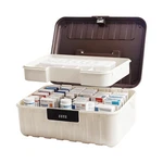 Combination Lockable Storage Box, Portable Plastic Trunk With Handle For Home.... Fixed Price $57.35.
