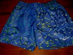 Nwot Nike Shorts Mens Lg Blue Swoosh Print Trunks Volleyball Beach Over Aop. Fixed Price $15.20.