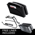 Hard W/ Black Conversion Brackets Fit For Harley Softail. Fixed Price $229.50.