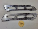70S 80S Harley Davidson Chrome Saddlebag Light Mount Brackets Guards Trim Shovel. Fixed Price $44.99.