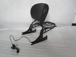 07-17 Harley Flstf Fat Boy Detachable Sissy Bar W/ Airwing Luggage Rack Black. Fixed Price $249.99.