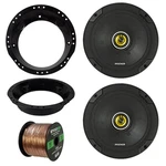 Kicker 6.5" 2-WAY Speakers, 50FT Wiring, Harley 98-13 Touring Adapters. Fixed Price $127.49.