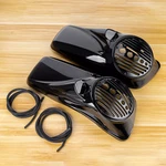 Vivid Black 8" Speaker Lids W/ Tweeter Port For Harley Touring Models 2014-UP. Fixed Price $227.95.
