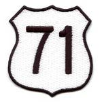 U.s. Route 71 Sign Logo Iron Patch. Fixed Price $10.99.