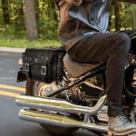 Saddle Tool Side Bags Storage Luggage Expandable Fits For Harley Sportster. Fixed Price $59.95.