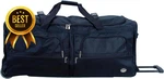 36" Rolling Duffel Bag Black Wheeled Travel Luggage Carry On. Fixed Price $41.59.