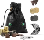 Metal Dnd Leather Bag 60 Gold Coins 40 Sliver Copper 5 Platinum Glow Night. Fixed Price $41.95.