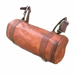 Motorcycle Brown Leather Front Fork Tool Bag Saddle Storage Pouch Luggage Bg. Fixed Price $39.80.