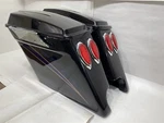 Harley-davidson 04 Flhtcse Cvo Street Glide Saddlebags Stretched. Fixed Price $299.00.
