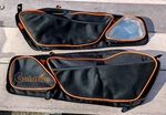2 Sresk Goldfire Weather Resistant Door Bags 4 Polaris Rzr Pro Xp Black & Orange. Fixed Price $25.00.