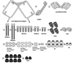 Givi PLO3118MK One-fit Side Luggage Rack Kit For Monokey V-strom 1050/XT/. Fixed Price $286.19.
