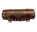 Harley Davidson Motorcycle Engraved Front Fork Brown Leather Tool Bag. Fixed Price $68.25.