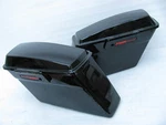 2013 & Older Harley Touring Saddlebags Hardbags Vivid Black Street Glide Bagger. Fixed Price $599.00.