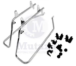 Mutazu Chrome Saddlebag Conversion Bracket Kit For Harley Softail With Hardware. Fixed Price $89.00.
