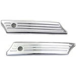 V-twin Manufacturing Chrome Saddlebag Face Plate Set 49-1281. Fixed Price $82.98.