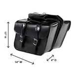 14" Pvc Slanted Motorcycle Waterproof Saddelbags W/ Concho For Suzuki - UDA41. Fixed Price $143.00.