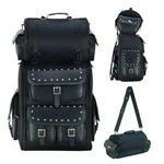Large 4 Piece Motorcycle Sissy Bar Travel Luggage Bags W/studs Harley Honda. Fixed Price $161.98.