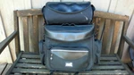 Tour Master 2 Piece Motorcycle Sissy Bar Luggage Bags Black With Rain Cover. Fixed Price $55.00.