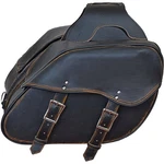 Unik Black/antique Brown Cowhide Leather Quick Release Saddlebags - 9350.ZP. Fixed Price $200.00.