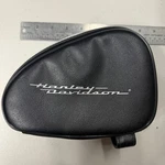 Harley Davidson Teardrop Storage Pouch Black Leatherette Zippered Tool Bag 7". Fixed Price $31.50.