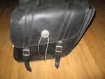 Vintage Willie & Max Black Leather Deluxe Slant Throw-ove Rsaddlebags. Fixed Price $40.00.