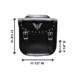 11.5" Black Pvc Motorcycle Studded Waterproof Saddlebags For Yamaha - UDA72. Fixed Price $131.00.