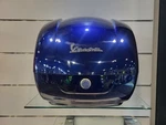New Vespa Blue Energia Gts/gtv Top Case Trunk With Backrest Part #CM273356. Fixed Price $325.00.