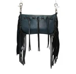 Nightfall Hip Bag Black Deerskin Leather, Fringe, Handmade Usa. Fixed Price $115.00.