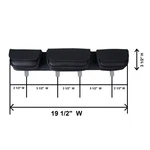 Motorcycle Windshield Bag W/ 3 Pouch Pocket & Metal Post For Harely Honda - U58. Fixed Price $49.92.