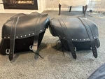 Saddlemen Highwayman Rivet Large Slant-style Saddlebags For Motorcycle Use. Fixed Price $74.00.