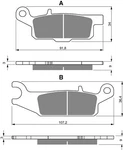Brake Disc Pads Rear R/h Goldfren For 2008 Yamaha Yfm 700 Fgpx Grizzly (3B4F). Fixed Price $18.90.