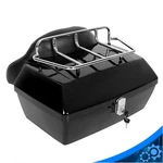 Hard Motorcycle Trunk Luggage Case Tail Box W/backrest For Harley Yamaha Suzuki. Fixed Price $91.54.