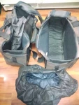 Saddle Bags Nylon Red Lettering Cruiser Bike Rain Covers. Fixed Price $65.00.
