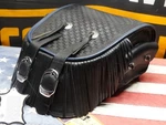 Genuine Harley Flsts Heritage Springer Solo Bag With Blue Trim - Very Nice!. Fixed Price $2288.00.