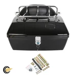 Motorcycle Trunk Black Tail Box W/top Luggage Rack & Backrest For Harley Touring. Fixed Price $91.22.
