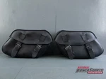2002 - 2017 Genuine Harley Davidson Dyna Distressed Leather Saddlebags. Fixed Price $395.00.
