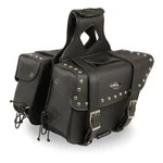 Milwaukee Leather 57901 Medium Black Pvc 'slanted' Throw Over Studded Saddlebags. Fixed Price $129.99.