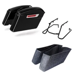 Black Hard Saddlebags & Conversion Bracket Fit For Harley Breakout Fat Boy 18-25. Fixed Price $264.80.