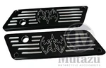 Mutazu Billet Latch Covers Fits Harley Touring Hard Saddlebag Bags, Bat Pattern. Fixed Price $69.00.