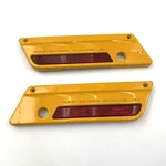 Harley Oem 90606 90607-12DGV Chrome Yellow Saddlebag Latch Covers 93-13 Touring. Fixed Price $108.00.