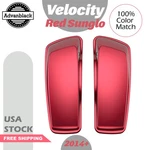 Advanblack Velocity Red Sunglo Normal Stretched Saddlebag Lids Fits Harley 14+. Fixed Price $259.00.