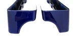 Cobalt Blue Cvo Style Saddlebag Extensions Dual Cut Out For Harley Touring Model. Fixed Price $199.00.