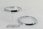 Chrome Rear Tour-pak Speaker Trim Set For Harley Davidson Motorcycles By V-twin. Fixed Price $52.11.