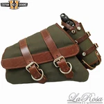 Canvas Left Saddlebag W/fuel Bottle Fit For Harley Sportster 2004-UP Army Green. Fixed Price $99.99.